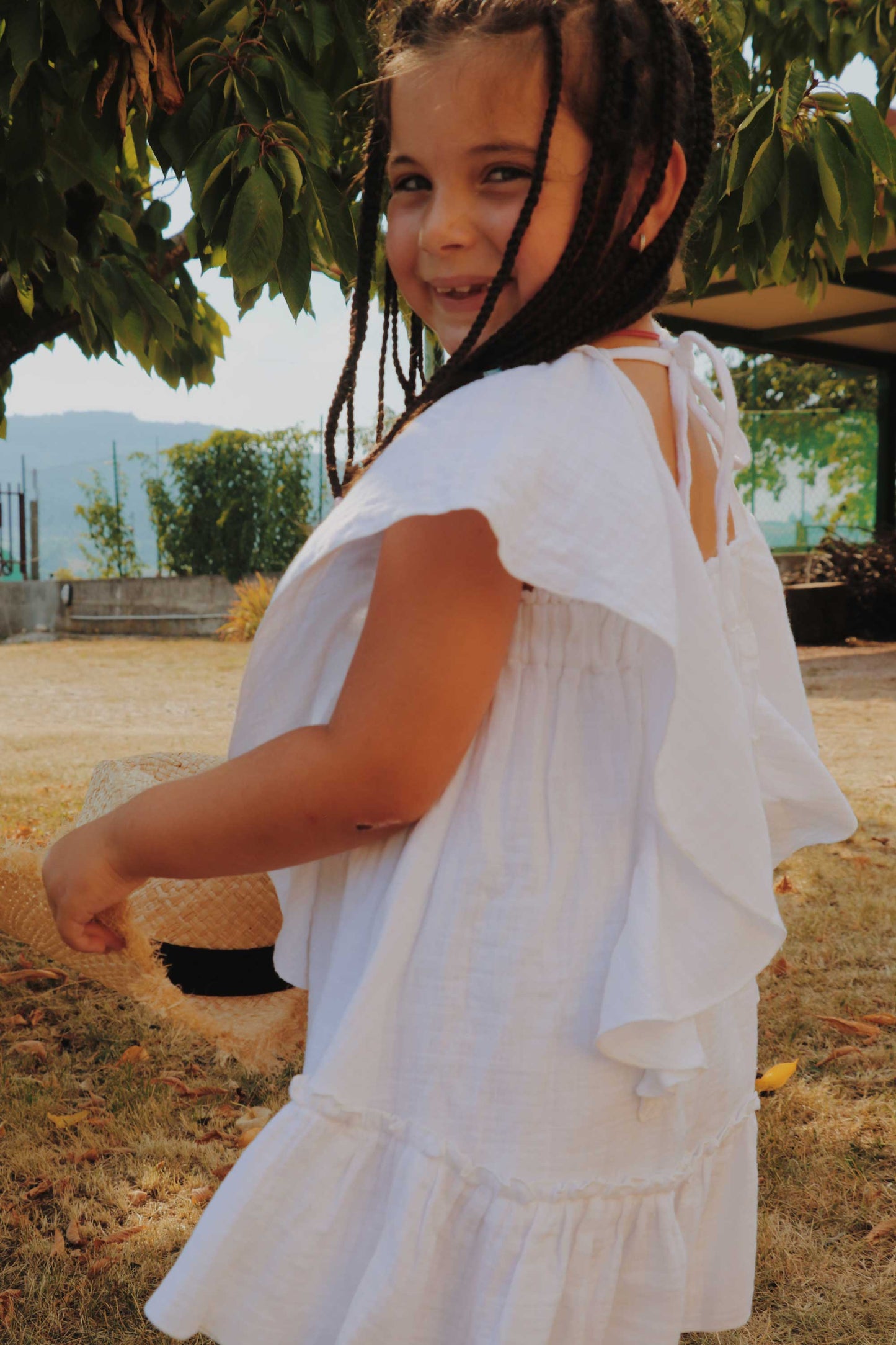 Cayambe Mini White Cotton Dress