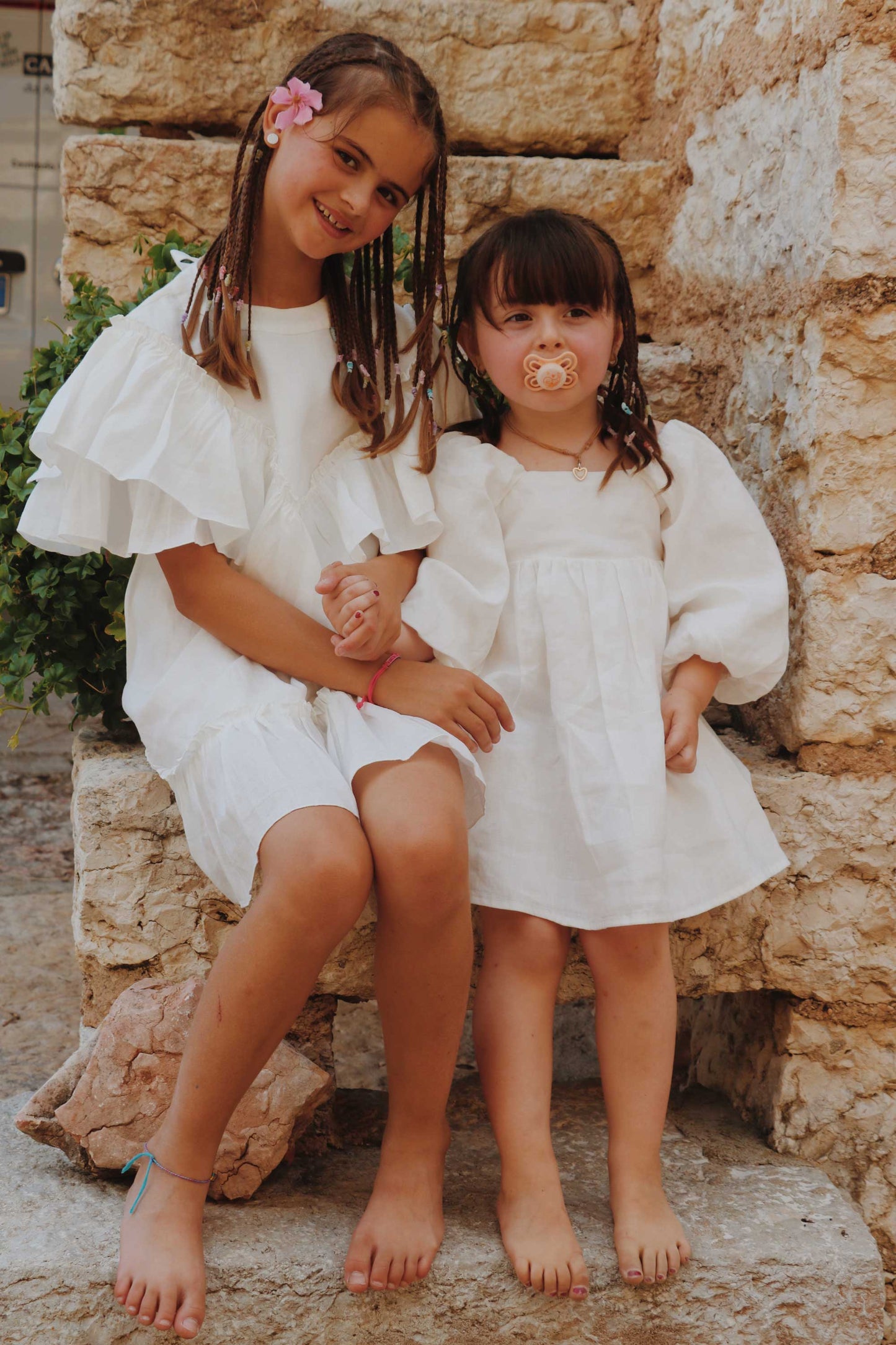 Azuma Mini White Linen Dress