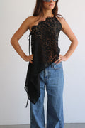 Stella Asymmetrical Lace Top