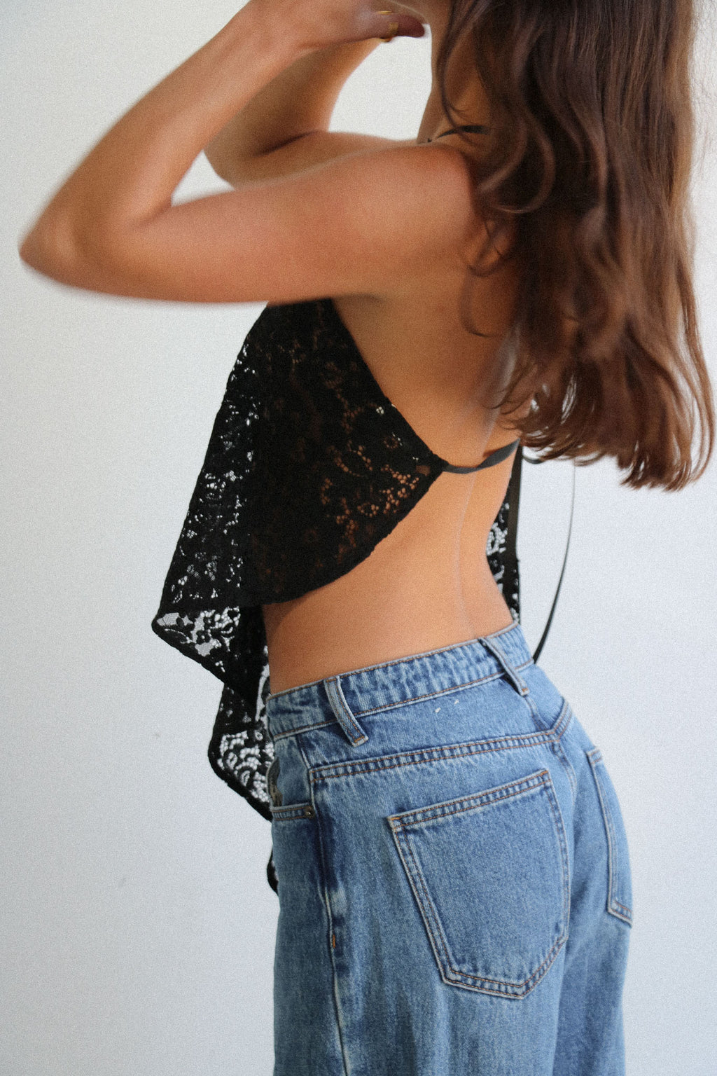 Stella Asymmetrical Lace Top