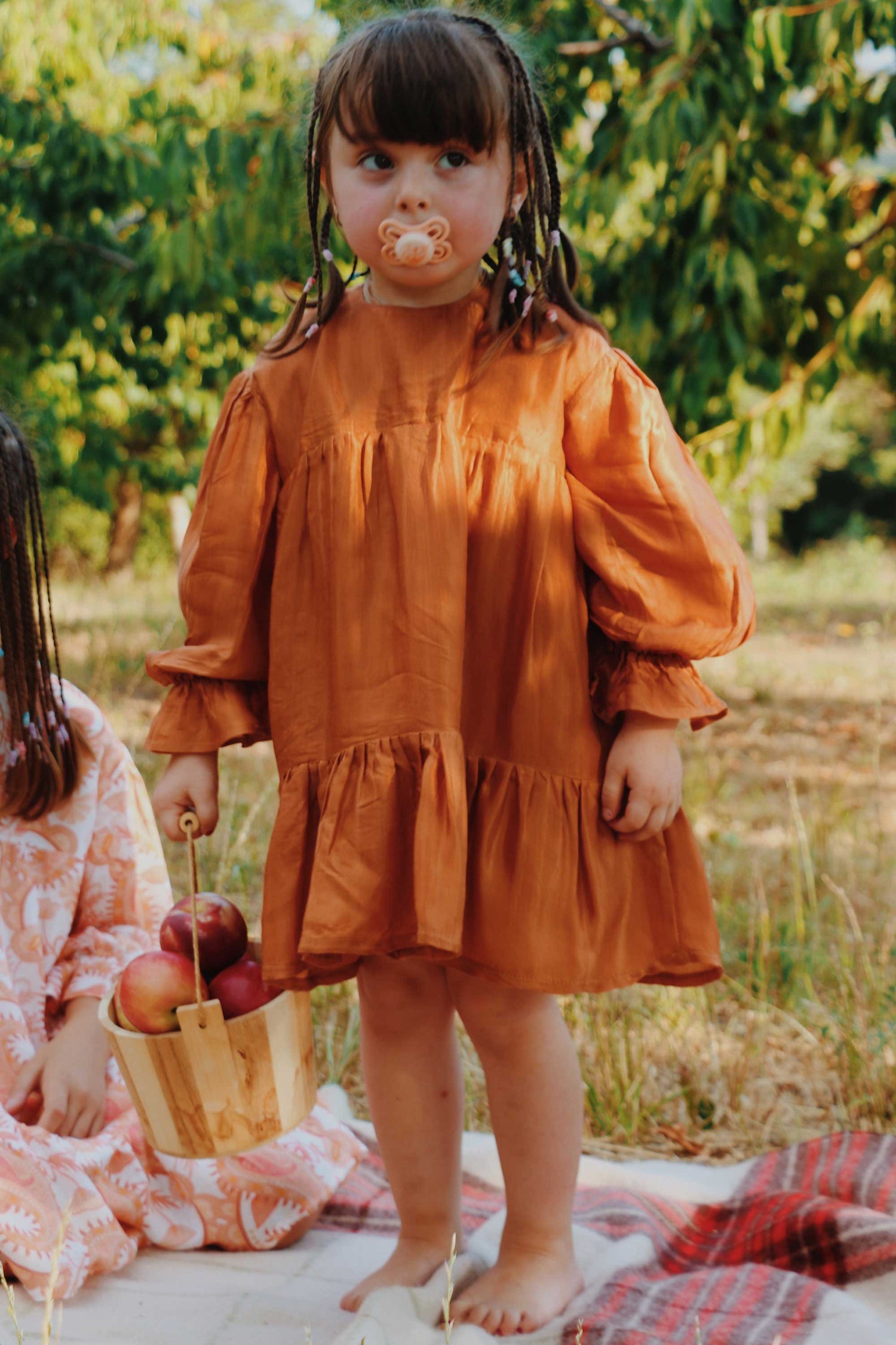 Merapi Mini Terracotta Bemberg Dress Shop Sustainable Kidswear