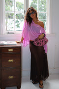 Aria Chiffon Top - Pink