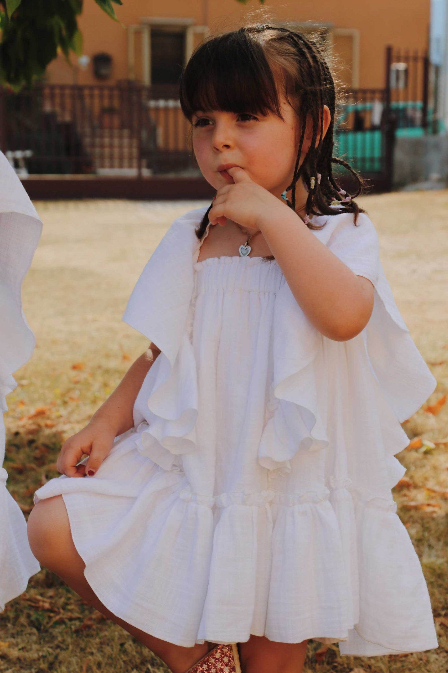 Cayambe Mini White Cotton Dress