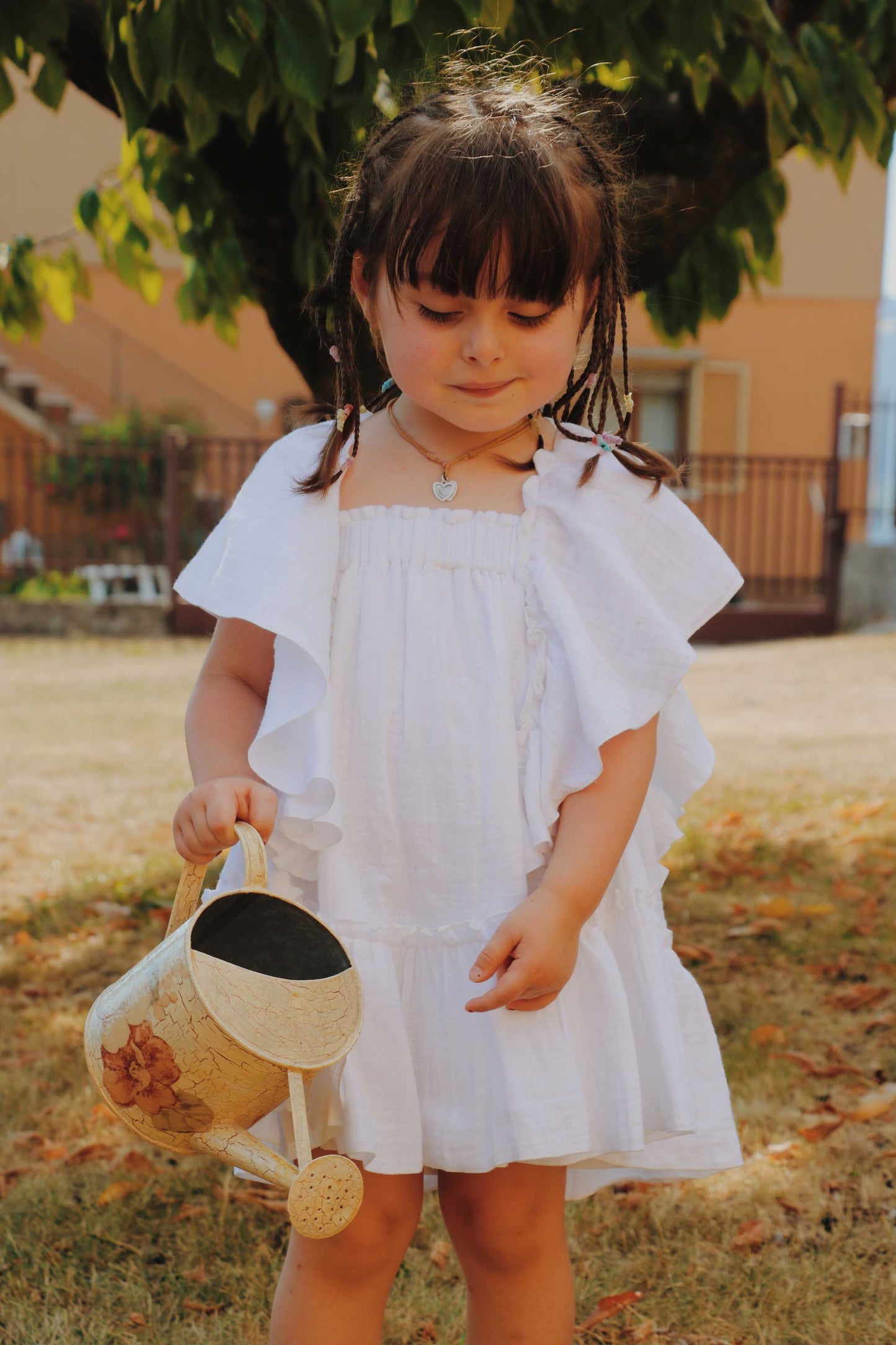 Cayambe Mini White Cotton Dress