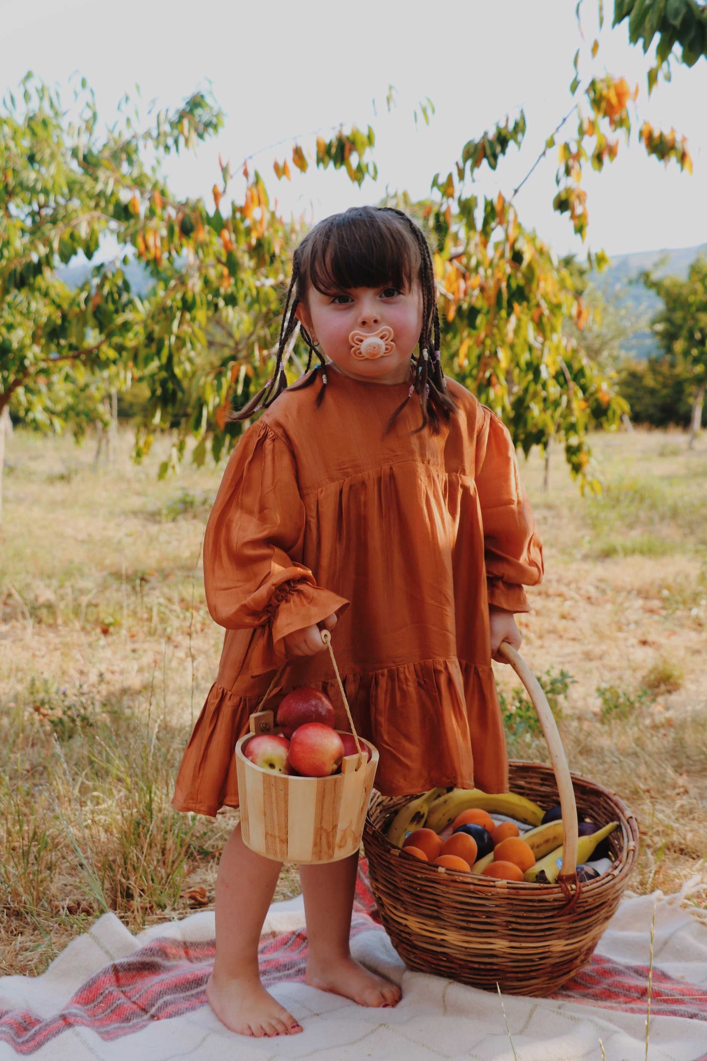 Merapi Mini Terracotta Bemberg Dress