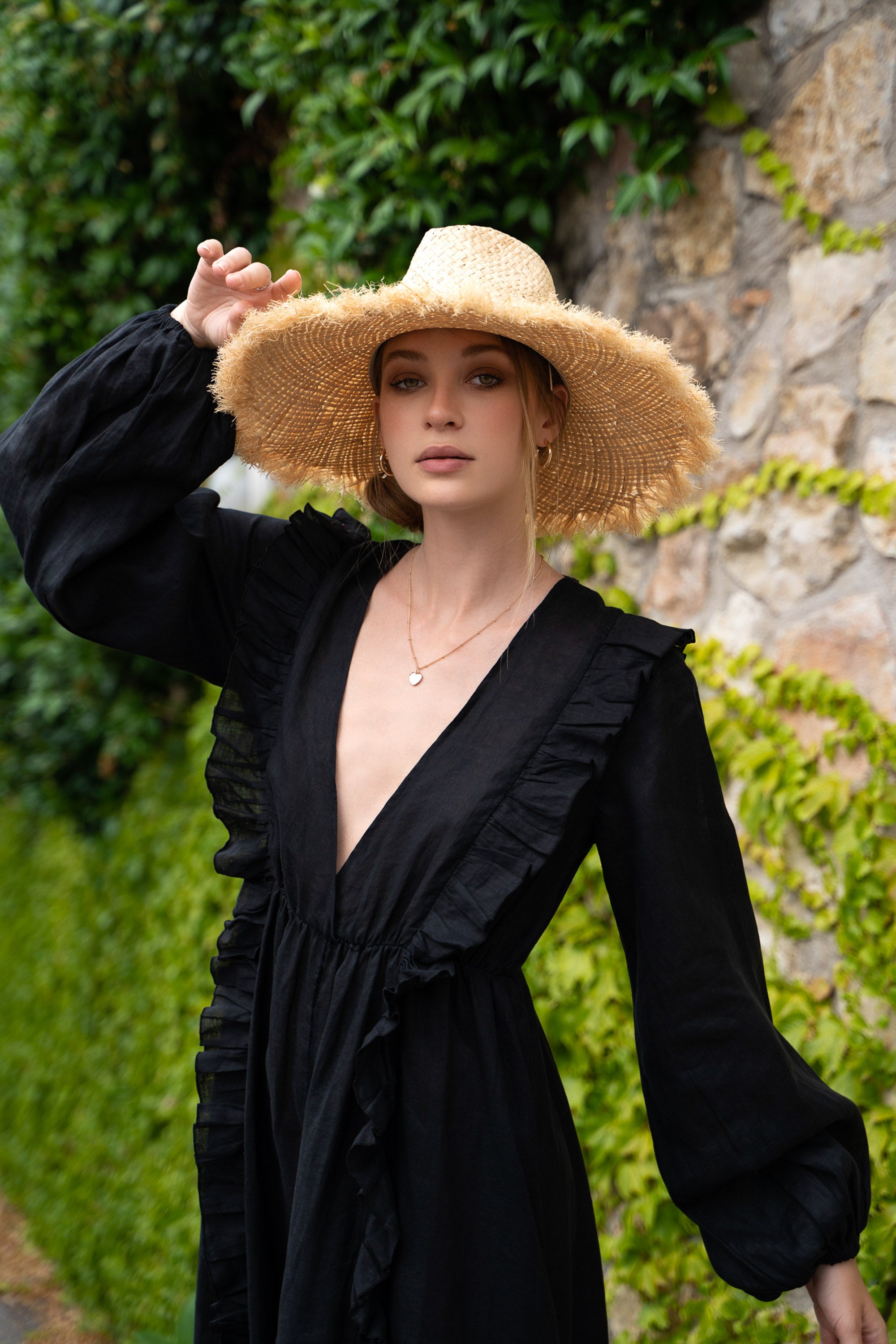 Moorea Black Linen Maxi Dress - Small Moorea Black Linen Maxi Dress - Small